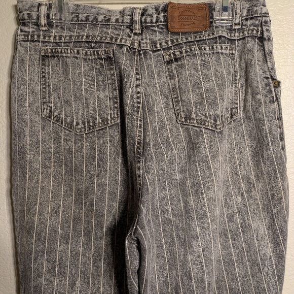 essential Sport Gray Striped High-Waisted Jeans Size 16 Pre-owned - Picture 6 of 8